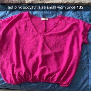 entro hot pink bodysuit